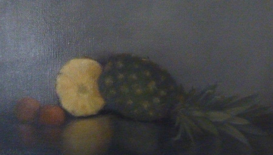 Ananas et clémentines, Huile sur toile, Sophie Michalon