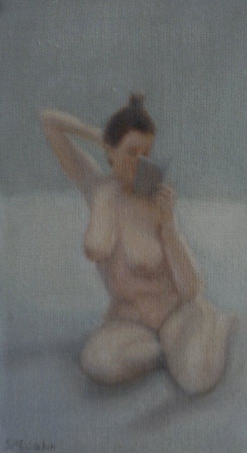Brune vue de face, Huile sur toile, Sophie Michalon