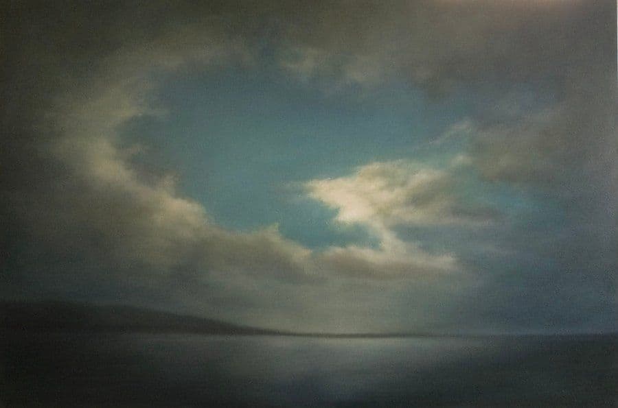 Ciel du Léman, Huile sur toile, Sophie Michalon