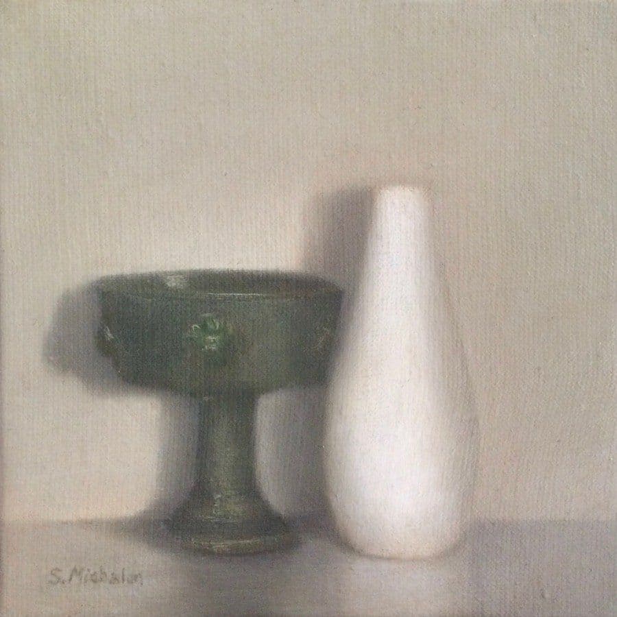 Le calice étrusque, Huile sur toile, Sophie Michalon