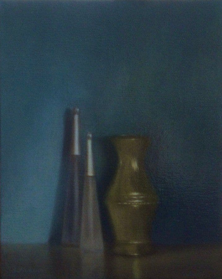 Le vase de vermeil, Huile sur toile, Sophie Michalon