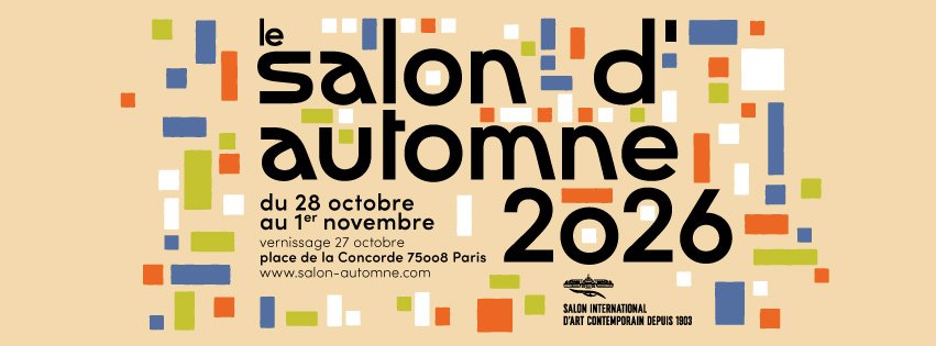 Banniere du 123e Salon d Automne 2025, Place de la Concorde, Champs-Elysees, artiste peintre, Sophie Michalon